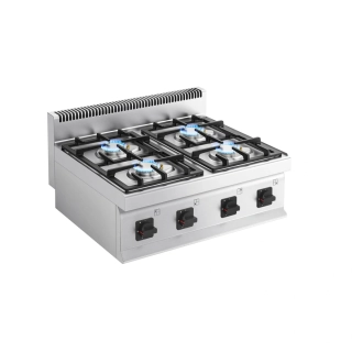 Plynový sporák - 4 hořáky (14 kW) s pilotním plamenem