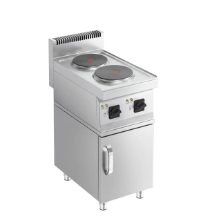 Elektrický sporák - 2x kulatá plotýnka (4 KW) - vč. spodního dílu s 1 dveřmi