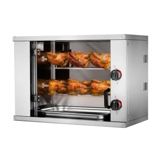 Mini gril na kuřata - elektrický - se 2 rožni pro 6 kuřat