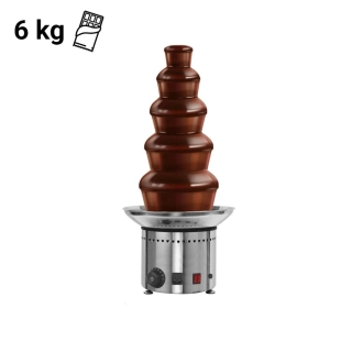 Profesionální Čokoládová fontána - 280 W - 5 pater - Plnicí množství: 6 kg - Výška: 700 mm