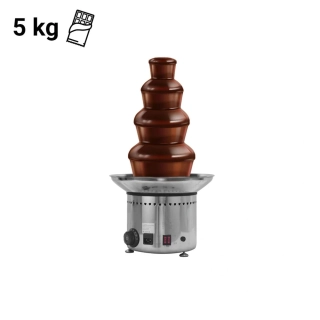 Profesionální čokoládová fontána - 230 W - 4 patra - Plnicí množství: 5 kg - Výška: 600 mm