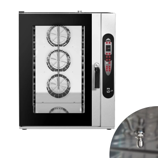 Elektrický kombinovaný konvektomat - digitální - 2,4″ LCD displej - 10x GN 2/1 nebo 20x GN 1/1 - vč. Mycí systém