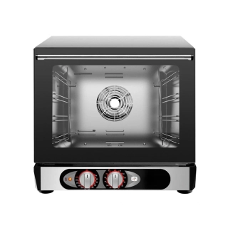 Elektrická Pekárenská horkovzdušná trouba s funkcí páry - Manuální - 4x EN 60x40 - vč. 4 plechy 450x340 mm & držáky plechů