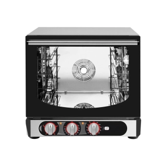 Elektrická Pekárenská horkovzdušná trouba - Manuální - 4x EN 60x40 - vč. 4 plechy 450x340 mm - s přivlhčováním