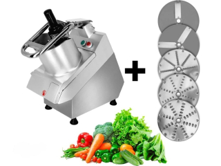Kráječ zeleniny - 750 W - Plnicí otvor Ø 170 mm - vč. 5 řezných/strouhacích kotoučů
