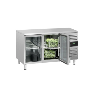 Chladicí stůl ECO - 1360x700 mm - se 2 skleněnými dveřmi