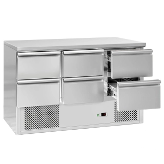 Chladicí stůl PREMIUM - 1365x700 mm - 6 zásuvek