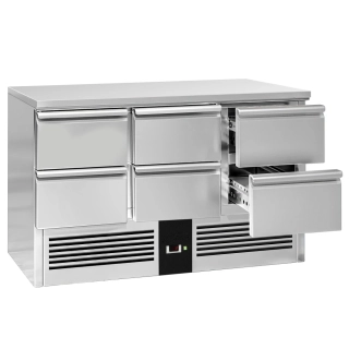 Chladicí stůl PREMIUM - 1365x700 mm - 6 zásuvek