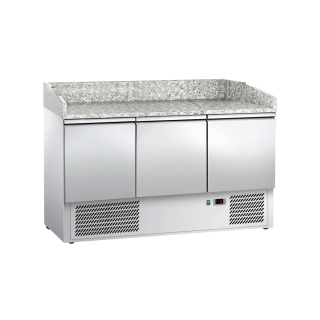 Chladicí stůl na pizzu ECO - 1400x700 mm - se 3 dveřmi