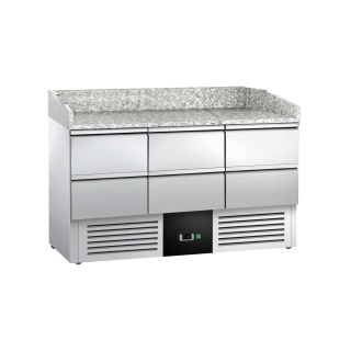 Chladicí stůl na pizzu PREMIUM - 1400x700 mm - s 6 zásuvkami