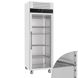 Nerezová skladovací lednice ECO - GN 2/1 - 700 L - s 1 skleněnými dveřmi