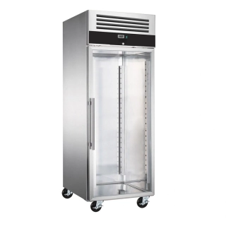 Pekárenský mrazák nerezový PREMIUM - EN 60 x 40 - 600L - s 1 skleněnými dveřmi