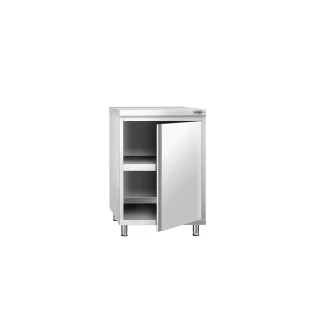 Nerezová pracovní skříňka PREMIUM - 600x600 mm - se 1 křídlovými dveřmi