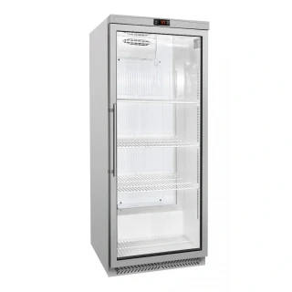 Nerezová chladicí skříň ECO - 580 L - s 1 skleněnými dveřmi
