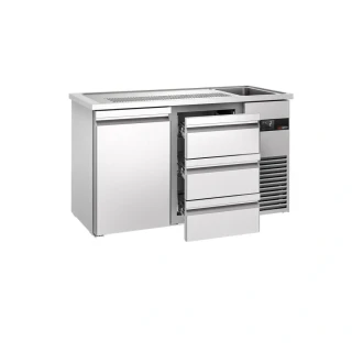 Výčepní pult PREMIUM - 1550x700 mm - 1 dveře & 3 zásuvky