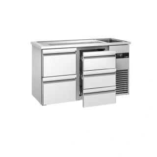 Výčepní pult PREMIUM - 1550x700 mm - 5 zásuvek