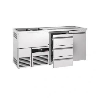 Výčepní pult PREMIUM - 1950x700 mm - 1 dveře & 3 zásuvky