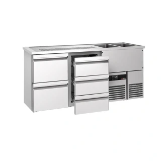 Výčepní pult PREMIUM - 1950x700 mm - 5 zásuvek