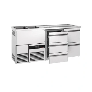 Výčepní pult PREMIUM - 1950x700 mm - 5 zásuvek