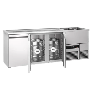 Výčepní pult PREMIUM - 2500x700 mm - 3 dveře