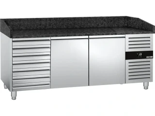 Chladicí stůl na pizzu PREMIUM - 2000x800 mm - se 2 dveřmi a 7 zásuvkami