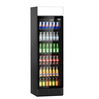 Lednice na nápoje - 345 mm - Bezrámové provedení - s 1 skleněnými dveřmi & reklamním displejem