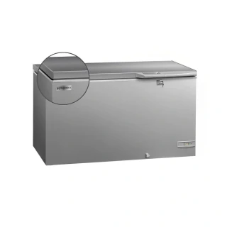 Truhlicový mrazák profi - 1500 mm - 402 l - Nerezové víko - vč. dělicí stěny