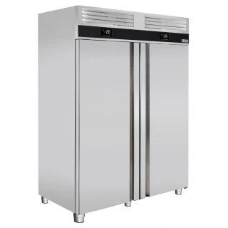 Kombinovaná chladicí a mrazicí skříň PREMIUM - GN 2/1 - 1 400 l - až +8 °C - s 2 dveře - Digitální termostat; Ventilované chlazení; Automatické…