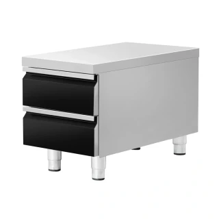 Zásuvková skříň - Černý titan - 400 x 660 mm - 2 zásuvky