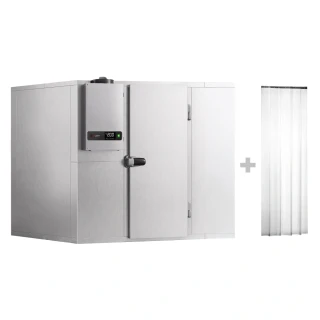 Nerezový mrazicí box - 2100x1500 mm - 4,14 m³ - vč. mrazicí jednotky a lamel