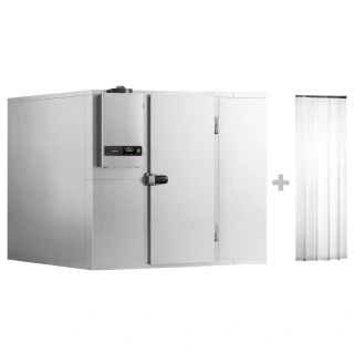 Nerezový mrazicí box - 2100x2100 mm - 6,12 m³ - vč. mrazicí jednotky a lamel