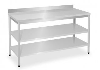 Nerezový stůl 2 police 70x60x85cm