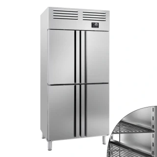 Nerezová chladicí skříň PREMIUM PLUS - GN 1/1 745 L - Se 4 polovičními dveřmi