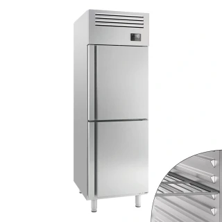 Nerezová mrazicí skříň Premium PLUS - GN 2/1 - se 2 polovičními dveřmi